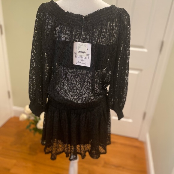 New Free People Carina Meadow Lace Mini Dress Size S - Picture 13 of 15